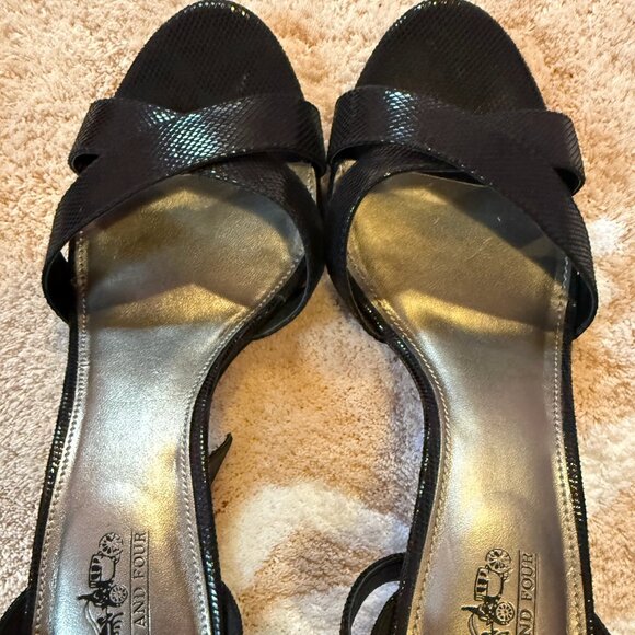 Coach and Four Women's Black Heels - Size 8.5 - Picture 1 of 3